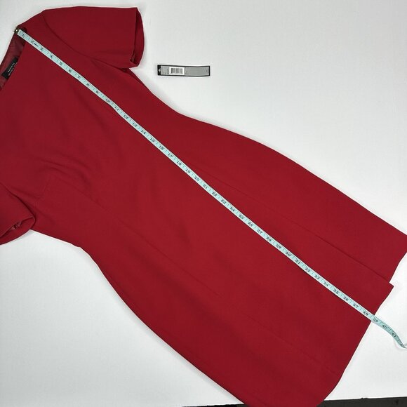 Tahari‎ Women's NWT Red Vinny Business Career Shift Dress 4/C33.2 - Picture 5 of 15